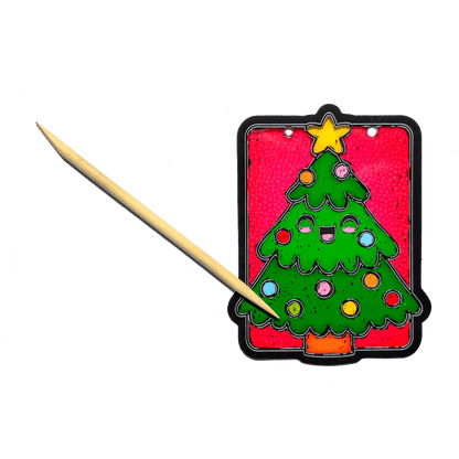 Scratch & Scribble Mini Window Banner Kit - Festive Friends - 6 Cards
