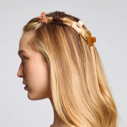 KITSCH Sedona Mini Cloud Claw Clips 8pc — model hair shot