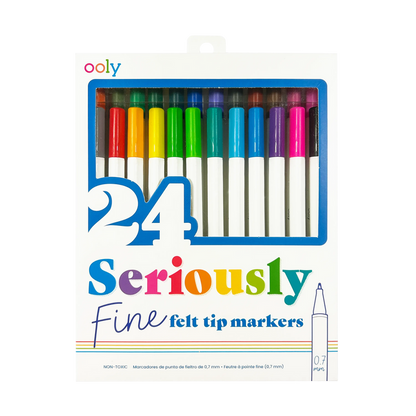 Front of packaging of OOLY Seriously Fine Tip Marker set