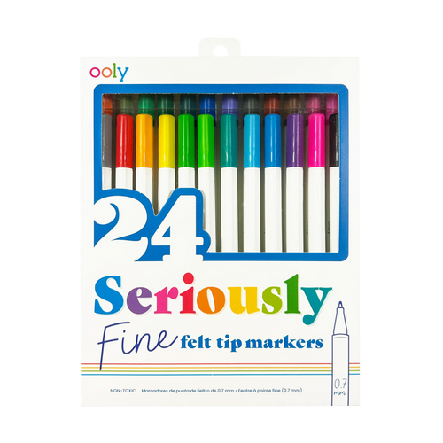Front of packaging of OOLY Seriously Fine Tip Marker set