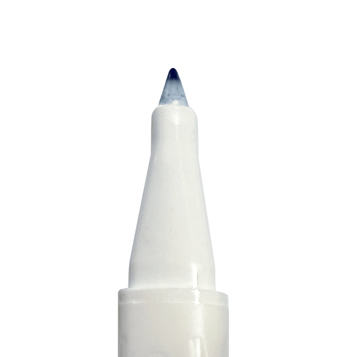 Close up of blue marker from a set of OOLY Seriously Fine Tip Markers