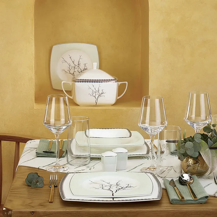 Service de table Karaca Fine Pearl Banyan pour 12 personnes, 62 pièces