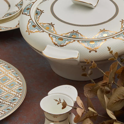 Service de table Karaca Fine Pearl Extra Dorothy pour 12 personnes, 62 pièces