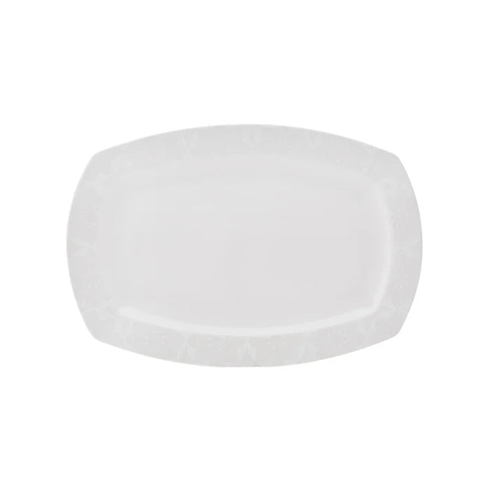Service de table Karaca New Suha en porcelaine pour 12 personnes, 60 pièces carrées/rectangulaires, couleur crème