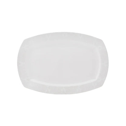 Service de table Karaca New Suha en porcelaine pour 12 personnes, 60 pièces carrées/rectangulaires, couleur crème