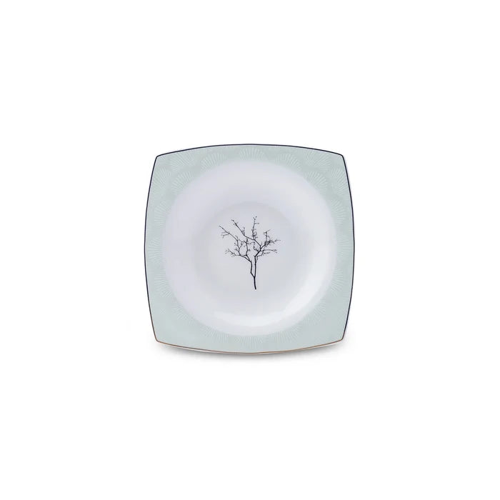 Service Petit Déjeuner Karaca Fine Pearl Banyan pour 6 personnes, 26 pièces carrées/rectangulaires