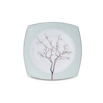 Service Petit Déjeuner Karaca Fine Pearl Banyan pour 6 personnes, 26 pièces carrées/rectangulaires