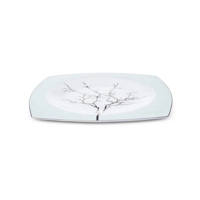 Service Petit Déjeuner Karaca Fine Pearl Banyan pour 6 personnes, 26 pièces carrées/rectangulaires