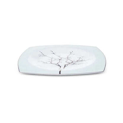 Service Petit Déjeuner Karaca Fine Pearl Banyan pour 6 personnes, 26 pièces carrées/rectangulaires