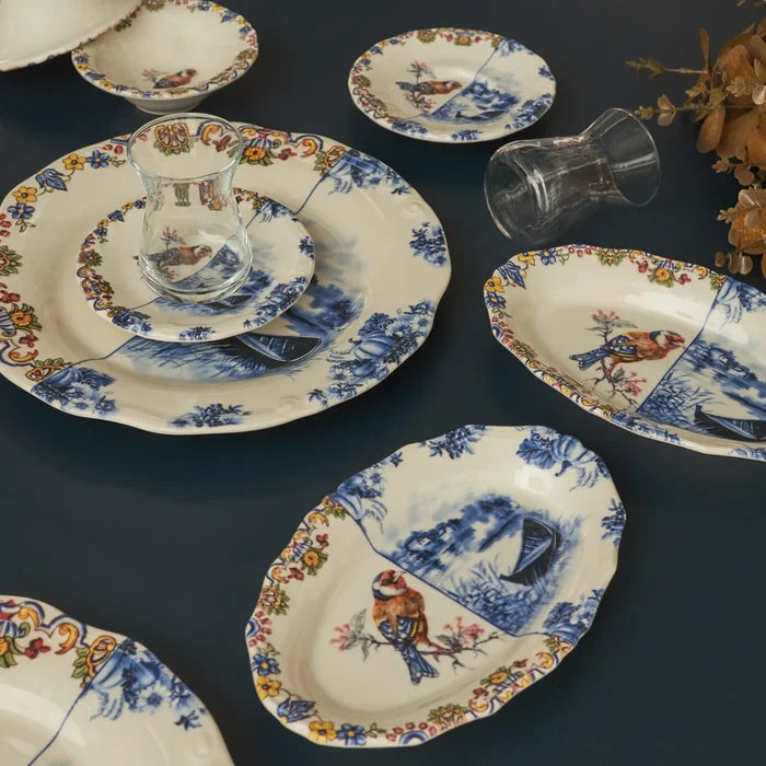 Service Petit Déjeuner Karaca Leland Birdy pour 6 personnes, 26 pièces