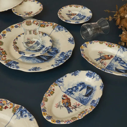 Service Petit Déjeuner Karaca Leland Birdy pour 6 personnes, 26 pièces