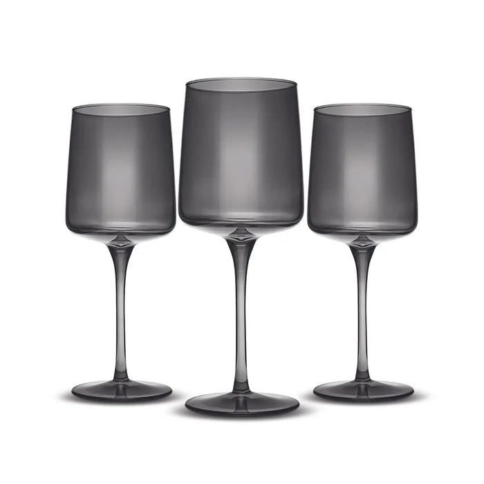 Set de verres à vin Karaca Anthracite, 3 pièces, 320 ml