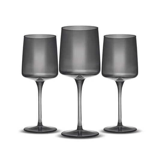 Set de verres à vin Karaca Anthracite, 3 pièces, 320 ml
