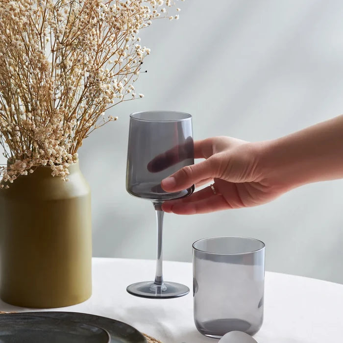 Set de verres à vin Karaca Anthracite, 3 pièces, 320 ml