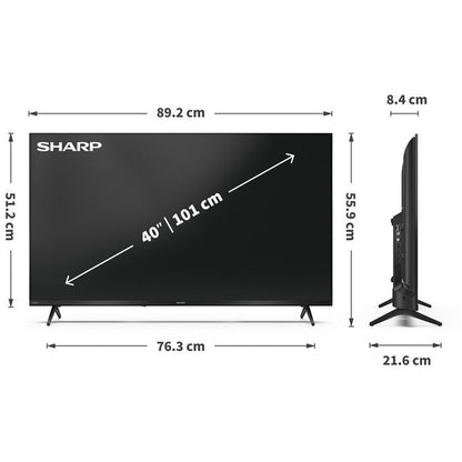 Sharp 2T-C40HE2245KB Full HD LED Smart TiVo TV with Freely 2025 40 Inch