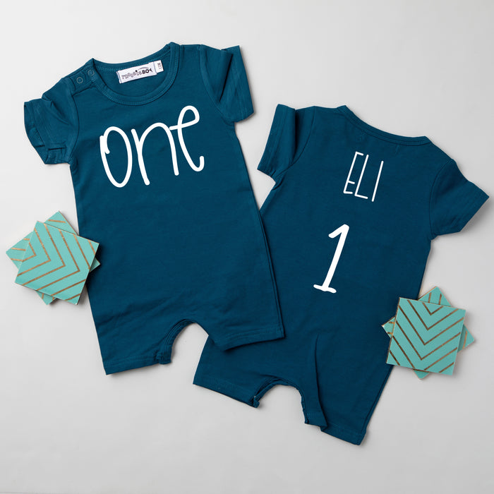 Shorts "One" Slim Fit 1st Birthday Romper