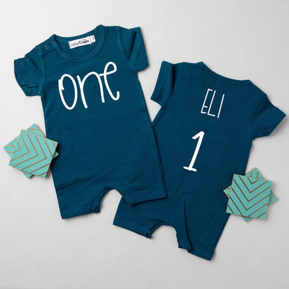 Shorts "One" Slim Fit 1st Birthday Romper
