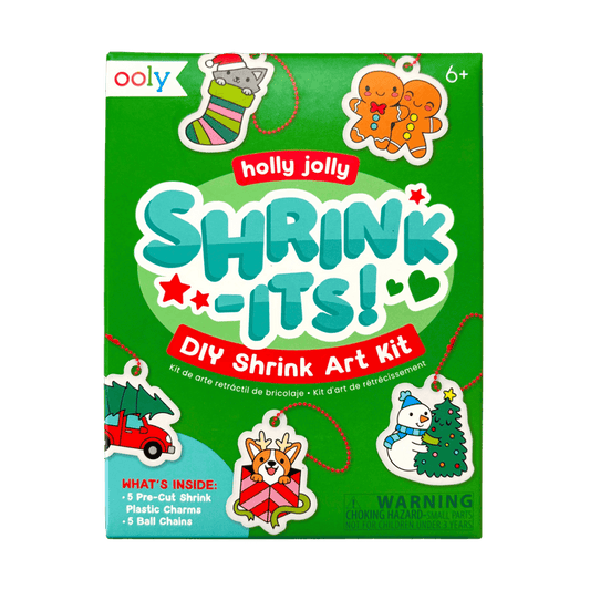 Shrink-Its! Mini DIY Shrink Art Kit - Holly Jolly - 5 Charms