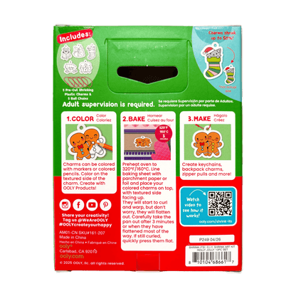 Shrink-Its! Mini DIY Shrink Art Kit - Holly Jolly - 5 Charms