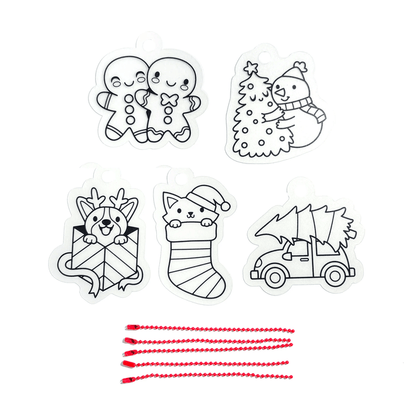 Shrink-Its! Mini DIY Shrink Art Kit - Holly Jolly - 5 Charms