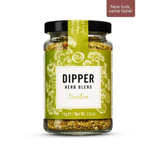 Jar of Dipper Herb Blend Sicilia with green label