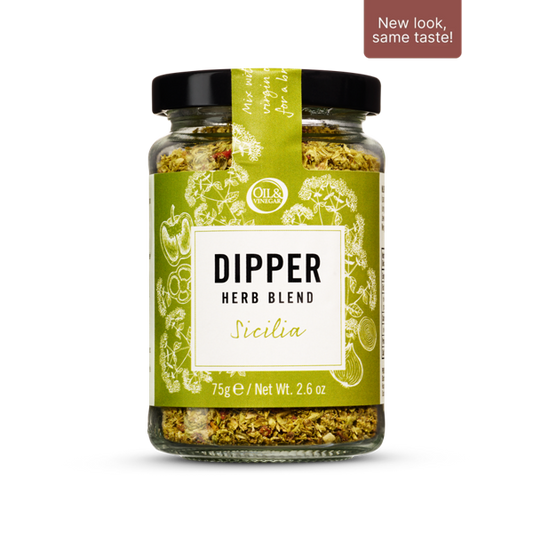 Jar of Dipper Herb Blend Sicilia with green label