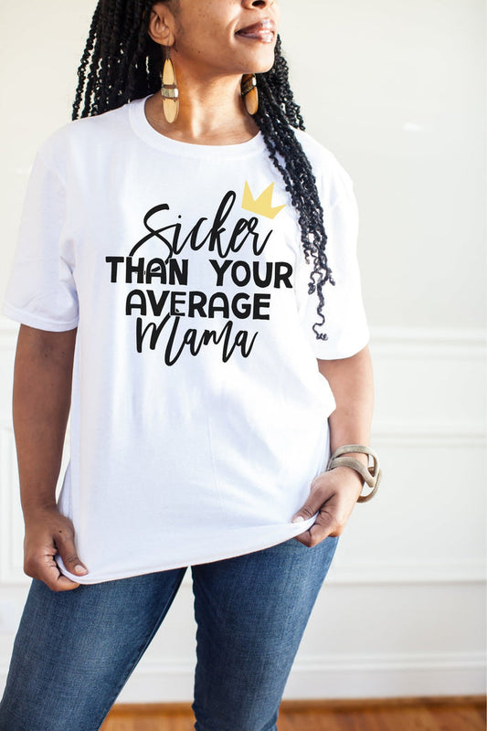 "Sicker Than Your Average Mama/ Big Poppa" 1st Birthday Custom Parent T-shirt - Winter/Fall Colors