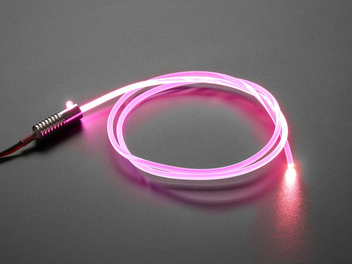 Side-light Fiber Optic Tube - 4mm Diameter - 1 meter long by The Pi Hut - The Pi Hut