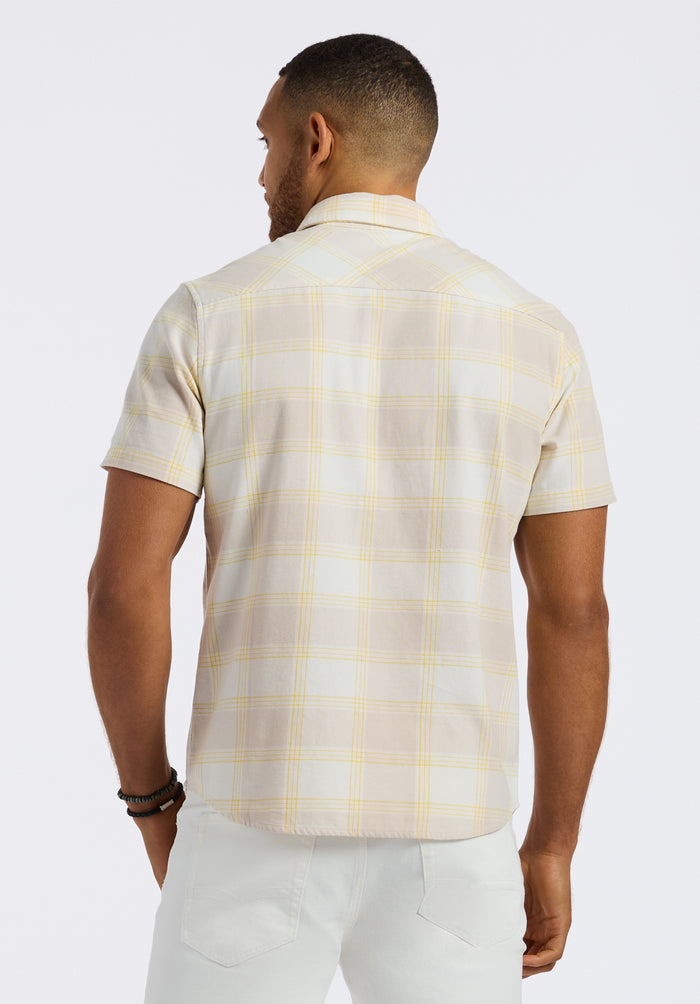 Buffalo Men Shirts White Woven Woven Short Sleeve Long-Sleeve Silhouette Lightweight Woven Feel