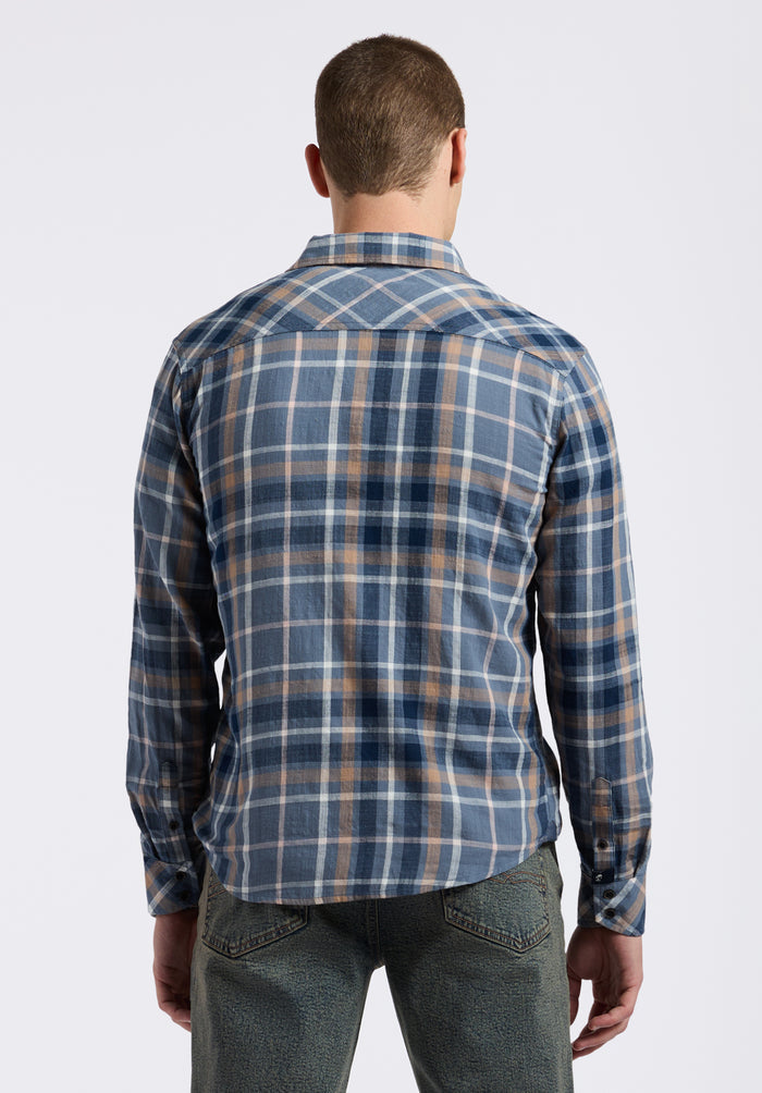Buffalo Men Shirts Navy Woven Woven Long Sleeve Long Sleeve Button-Up