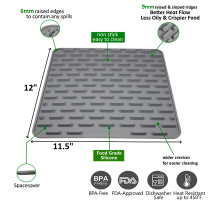 Air Fryer Silicone Roasting Mat Features - altCookingHub
