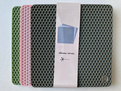 Silicone Trivet Pads (Honeycomb Square)
