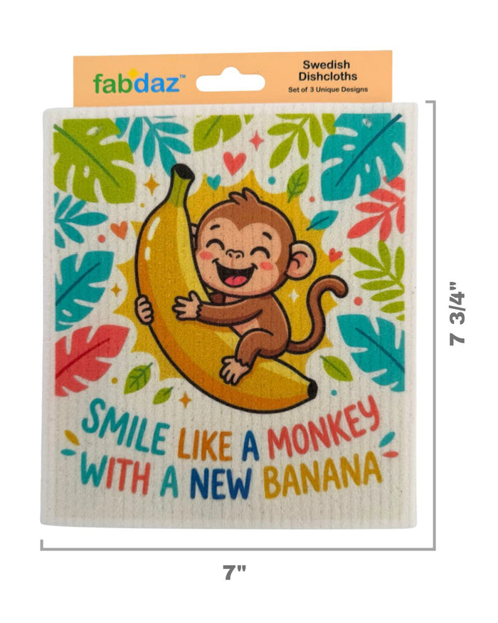 Silly Sayings - Set of 3 - Swedish Dishcloths - Wholesale