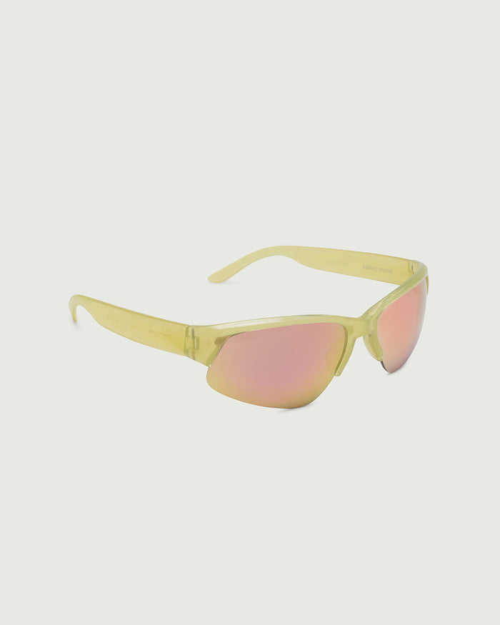 Acid::Simone Sunglasses cateye green recycled polyester front diagonal