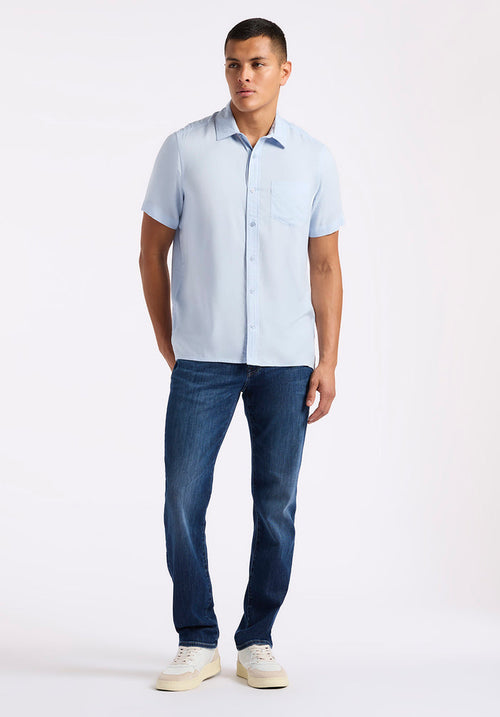 Buffalo Men Shirts Purple Woven Woven Short Sleeve Short-Sleeve Silhouette Lightweight Woven Feel