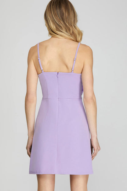 Sixteen Candles Lavender Bow Mini Dress