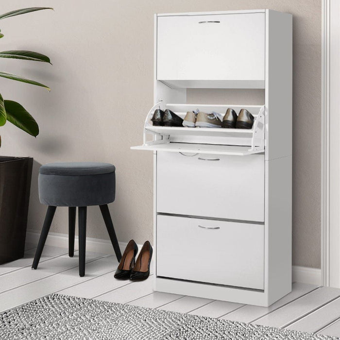 Sixty Pair Shoe Cabinet Shoes Rack Storage Organizer Shelf Cupboard Drawer -Home Living Store - -