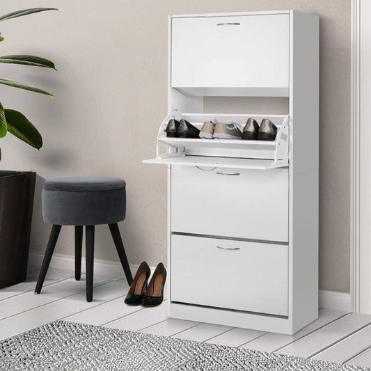 Sixty Pair Shoe Cabinet Shoes Rack Storage Organizer Shelf Cupboard Drawer -Home Living Store - -