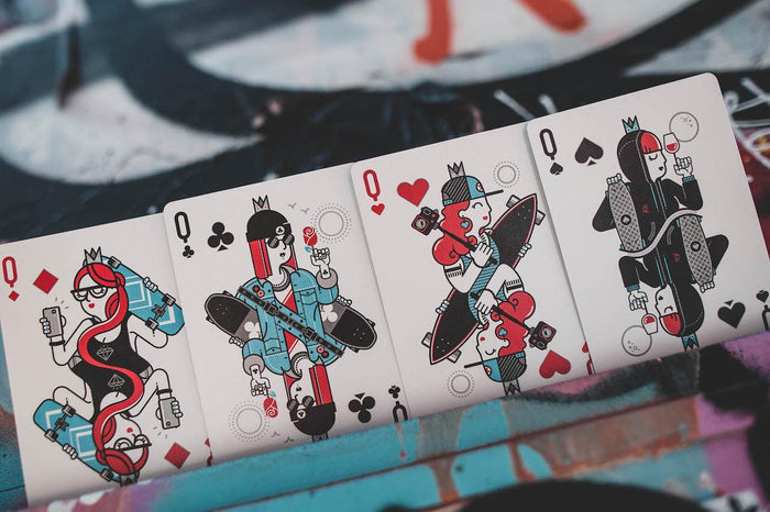 Skateboard V2 (Marked) Playing Cards Playing Cards by Riffle Shuffle Playing Card Company