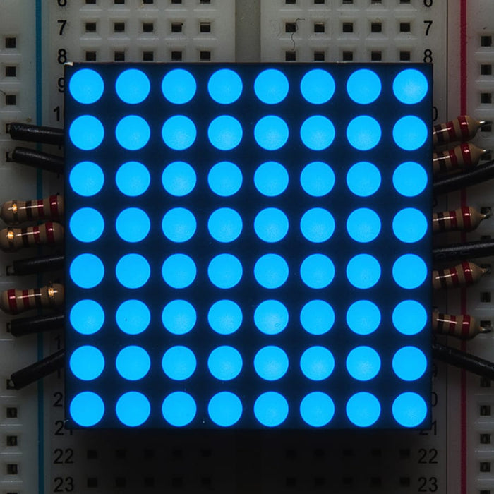 Small 1.2" 8x8 Ultra Bright Blue LED Matrix (KWM-30881CBB) by Adafruit - The Pi Hut