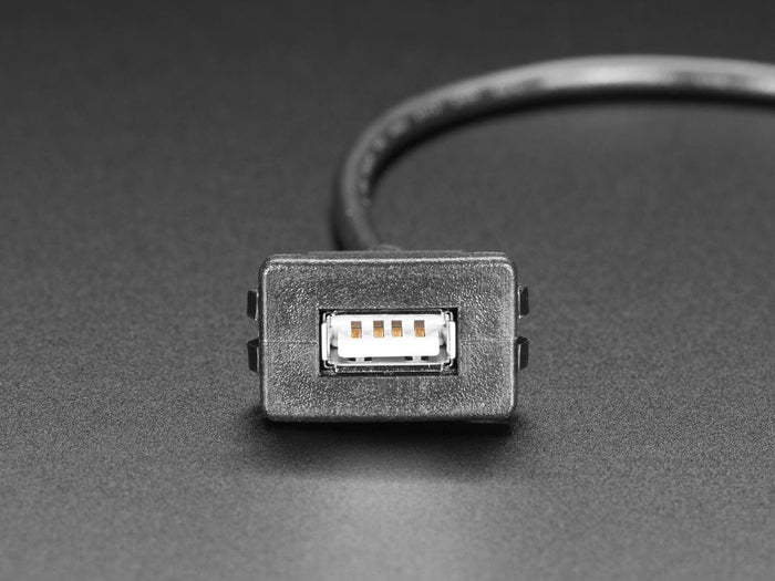 Snap-In Panel Mount Cable - USB A Extension Cable by The Pi Hut - The Pi Hut