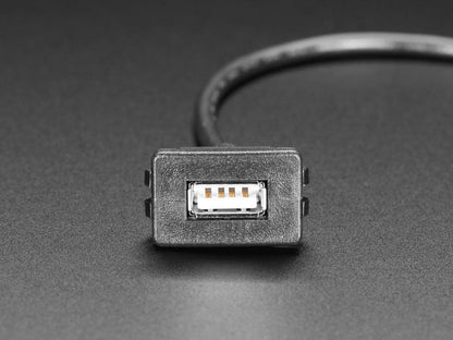 Snap-In Panel Mount Cable - USB A Extension Cable by The Pi Hut - The Pi Hut