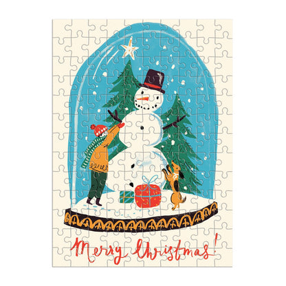 Snow Globe 130 Piece Puzzle Ornament 100 Piece Puzzles Louise Cunningham