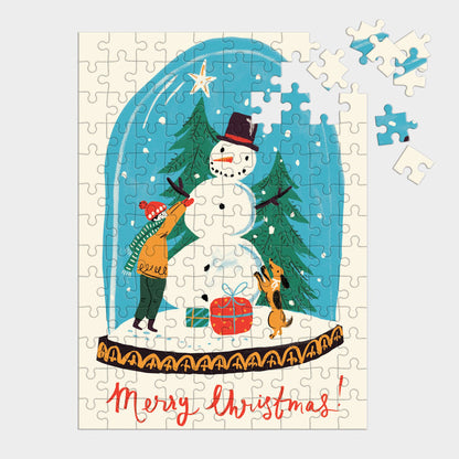Snow Globe 130 Piece Puzzle Ornament 100 Piece Puzzles Louise Cunningham