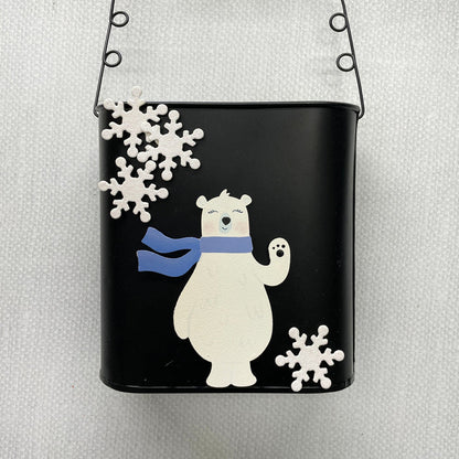 Snowflake Glitter Magnets S/4