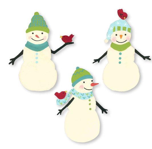 Snowman w/ Bird Magnets