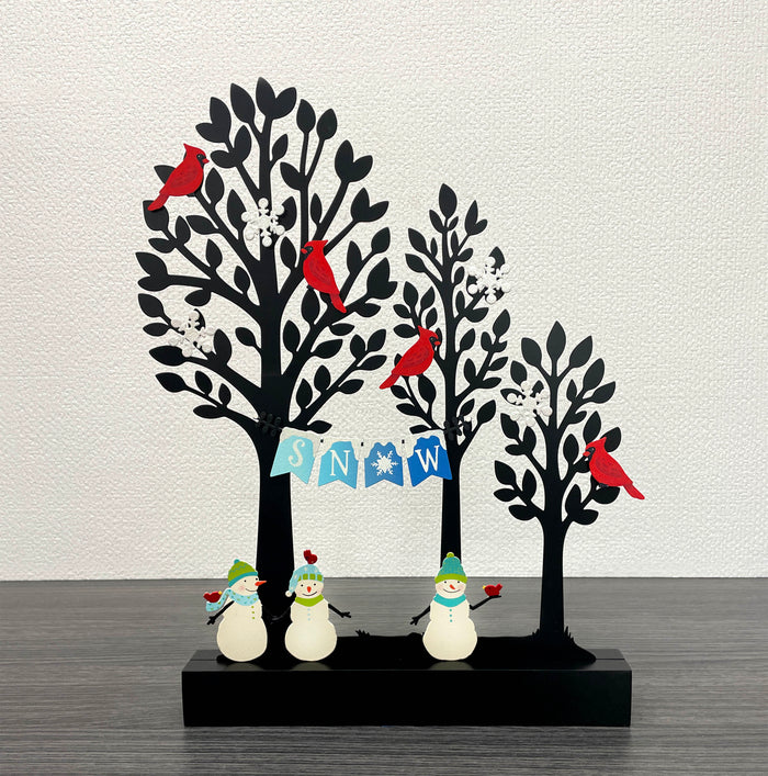 Snowman w/ Bird Magnets