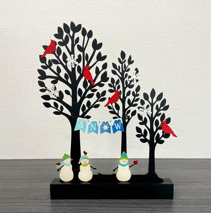 Snowman w/ Bird Magnets