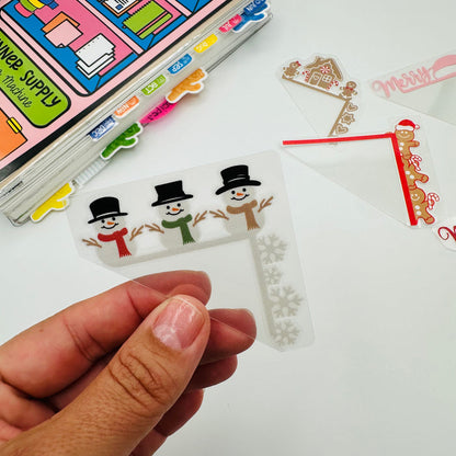 Snowmen Trio Corner Tab