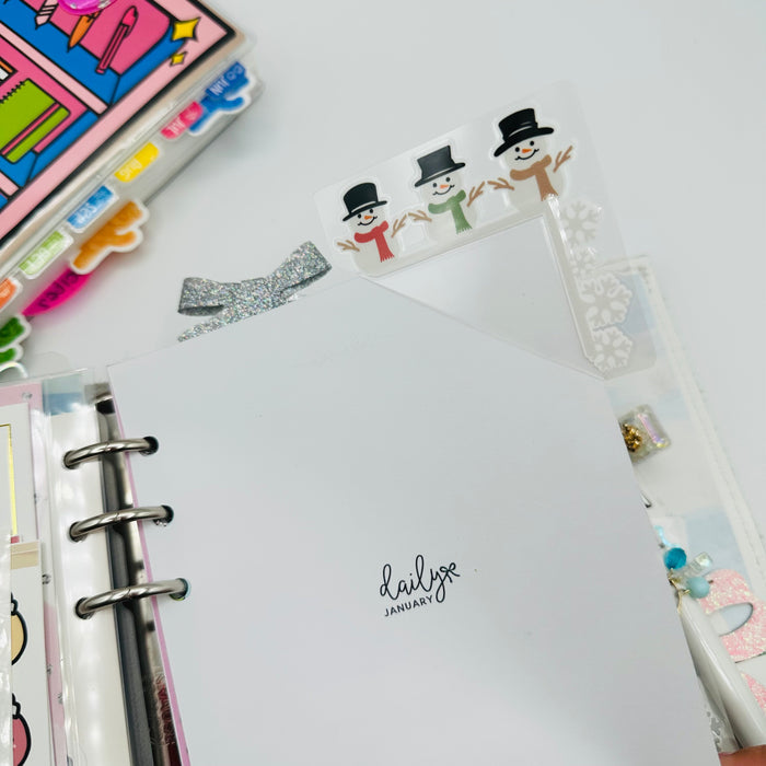 Snowmen Trio Corner Tab